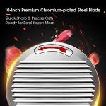 Zomagas 10-Inch Commercial Meat Slicer with Steel Blade