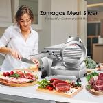 Zomagas 10-Inch Commercial Meat Slicer with Steel Blade