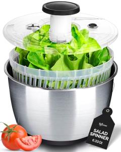 Lily&Stone Large Stainless Steel Salad Spinner