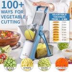 Adjustable Mandoline Slicer with Detachable Blades