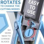 Adjustable Mandoline Slicer with Detachable Blades