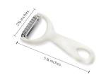 Wavy Peeler Grater with White Plastic Handle