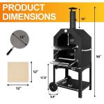 Portable Wood-Fired Pizza Oven for Backyard Cooking