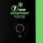 Compact Black Chest Freezer with Adjustable Thermostat