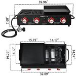 Royal Gourmet 4-Burner Tailgater Grill and Griddle