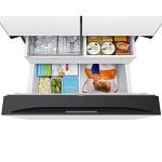 SAMSUNG 30 Cu. Ft. White Glass French Door Fridge