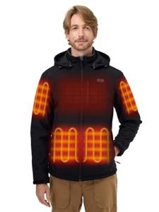 ORORO Men's Heated Jacket with 5 Heat Zones