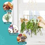 Herb Drying Rack Set with Golden Hooks