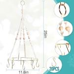 Herb Drying Rack Set with Golden Hooks