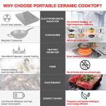 Portable 1800W Electric Cooktop with Touch Screen