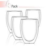 Double Wall Stemless Wine Glasses - Set of 4