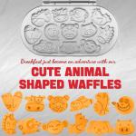 Animal Mini Waffle Maker with 12 Pancake Molds