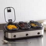 Amazon Basics Triple Slow Cooker, 3 x 2.5 Quarts