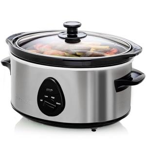 OVENTE 3.7 Qt Electric Slow Cooker - Silver