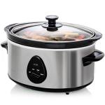 OVENTE 3.7 Qt Electric Slow Cooker - Silver