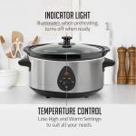 OVENTE 3.7 Qt Electric Slow Cooker - Silver