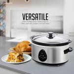 OVENTE 3.7 Qt Electric Slow Cooker - Silver