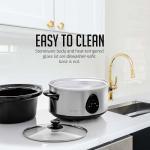 OVENTE 3.7 Qt Electric Slow Cooker - Silver