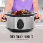 OVENTE 3.7 Qt Electric Slow Cooker - Silver