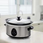 OVENTE 3.7 Qt Electric Slow Cooker - Silver