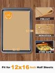 SMARTAKE Non-Stick Parchment Paper Baking Sheets