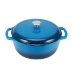 Blue Enameled Cast Iron Dutch Oven, 6 Quart