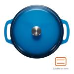 Blue Enameled Cast Iron Dutch Oven, 6 Quart