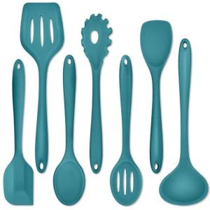 Silicone Cooking Utensils Set of 7 - Blue