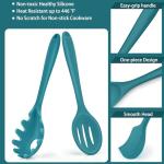 Silicone Cooking Utensils Set of 7 - Blue