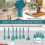Silicone Cooking Utensils Set of 7 - Blue