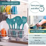 Silicone Cooking Utensils Set of 7 - Blue