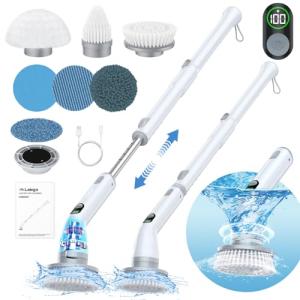 LABIGO Cordless Electric Spin Scrubber with 6 Heads