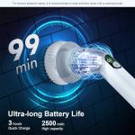 LABIGO Cordless Electric Spin Scrubber with 6 Heads