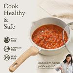 CAROTE Nonstick Saucepan Set with Lids, 4 Pcs