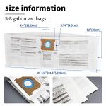 5 Pack ALYYDBG Vacuum Collection Bags for Shop Vacs