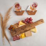 Custom Acacia Cutting Board and Coasters Set