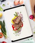 Large Plastic Cutting Board with Deep Juice Groove