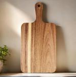 ZeQi Acacia Wood Cutting Board with Handle 13.7"x7