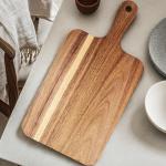 ZeQi Acacia Wood Cutting Board with Handle 13.7"x7