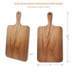 ZeQi Acacia Wood Cutting Board with Handle 13.7"x7