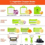 14-in-1 Vegetable Chopper with 8 Blades