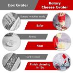 Rotary Cheese and Vegetable Grater with 3 Blades