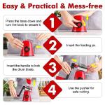 Rotary Cheese and Vegetable Grater with 3 Blades