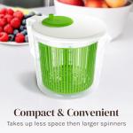 Compact Salad Spinner with Measuring Cup Bowl