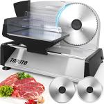 TOPOTO Electric Meat Slicer with Adjustable Thickness