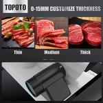 TOPOTO Electric Meat Slicer with Adjustable Thickness