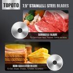 TOPOTO Electric Meat Slicer with Adjustable Thickness