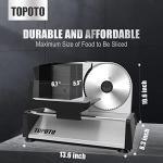 TOPOTO Electric Meat Slicer with Adjustable Thickness