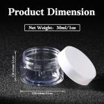 Satinior 6 Pack Reusable 1 oz Plastic Jars