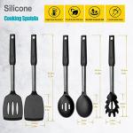 Non-Stick Silicone Spatula and Spoon Set, 5 Pack
